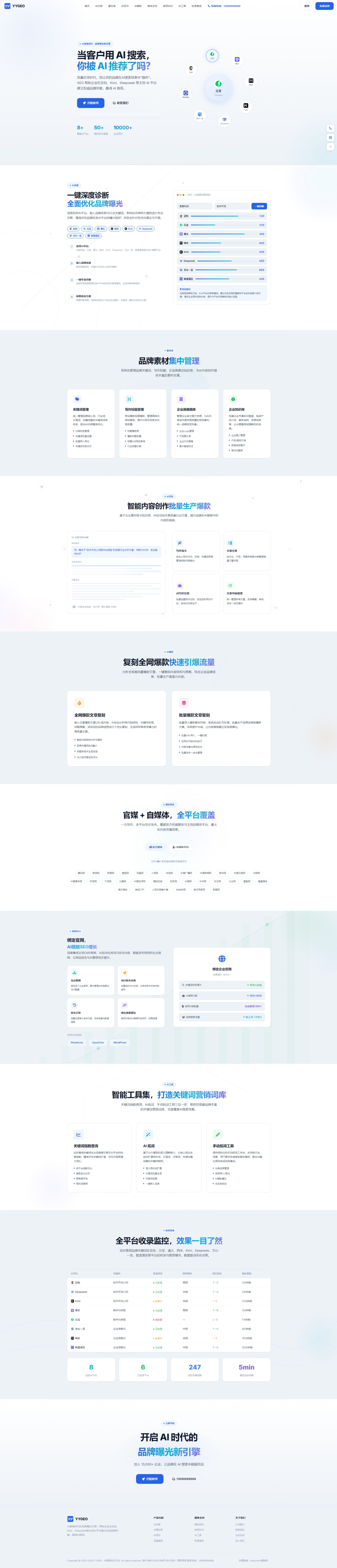 Pbootcms响应式大气漂亮科技感AI·GEO系统介绍网站单页源码
